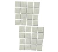 Lurrose 2 Set Tappetino in Silicone Cenare Piazza Poltrona Pastiglie Gamba Piedini Da Tavolo Ispessiti Piedi Del Divano Pedana Tampone Adesivo Tappetino Da Tavolo Pvc Bianca 16 Pezzi * 2