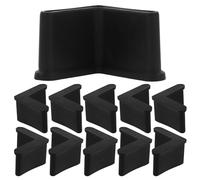 Lurrose 20 Pezzi Copri Piedini in Gomma Antiscivolo per Gambe di Mobili e Sedie, Protezione Nero per Uso Quotidiano, Estende la Vita del Mobile