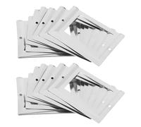 Lurrose 24 Pezzi Porta Etichette in Metallo Argento per Scaffali e Cassetti, Maniglie Nascoste per Scatole di Imballaggio, Targhette Retrò per Uso Domestico e Ufficio