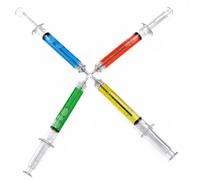 Lurrose 24pezzi Penna a Sfera a Forma di Siringa 0, 7mm, Needle Tube
