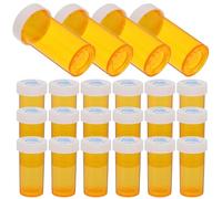 Lurrose 25 Pezzi Contenitore Porta Medicinali da Viaggio 13 Drams in Pp | Protezione Dall’umidità, Formato Compatto, Uso in Trasporto, Flacone per Medicinali e Integratori