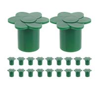 Lurrose 25 Pezzi di Tappi per canne da Giardino: copricanne di Sicurezza in bambù - Protezioni per bastoni in Rattan a Forma di Fiore - coperture per paletti per Piante - Manicotti per Pali in bambù