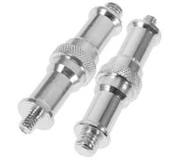 Lurrose 2pezzi Adattatore Per Vite Filettata Maschio Per Supporto Luce Flash Due in Metallo Superficie Elettrodeposata Facile Da Montare e Smontare Mano Compatibile Accessori Fotografici