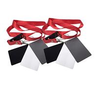 Lurrose 2pezzi Carte Grigie Di Bilanciamento Per Fotografia Digitale Con Tracolla Realizzate in Acrilico Resistente Per Esposizione Precisa e Bilanciamento Del Bianco in Interni Ed Esterni