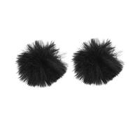 Lurrose 2pezzi Coperture Antivento Per Microfono in Peluche Isolamento Per Studi Di Registrazione Conferenze Palchi Confortevole e Pratico