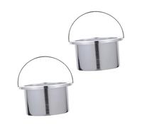 Lurrose 2pezzi Pentolino Fusore Per Ceretta in Alluminio Resistente Alte Temperature Contenitore Interno Per Scaldacera Compatto e Pratico Accessorio Per Scalda Cera Depilazione Facile Da