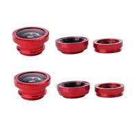 Lurrose 2sets Fisheye Per Telefono Gradi Angolo Grandangolare Teleobiettivo Macro Clip Custodia in Microfibra Per Fotocamera