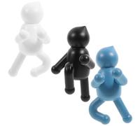 Lurrose 3 Ganci da Parete Decorativi a Forma di Personaggi Ganci Adesivi e Viti per Cucina e Bagno e Ingresso Cappelli e Chiavi Set da 3 Pezzi Colorati Colore Casuale