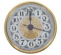 Lurrose 3 Pezzi Orologio al Quarzo Kit Parti Inserto Orologio per Sostituzione Fabbricazione Quadranti di Orologi in Miniatura Inserti di Orologio Inserire L'orologio Plastica d'oro