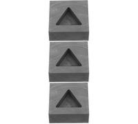 Lurrose 3 Pezzi per Fusione di Metallo Stampo Triangolare in Grafite Stampo per Fusione di Metallo per Oro Argento Rame