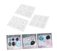Lurrose 3 pezzi Stampi in Silicone per Gioielli Fai da Te per Ciondoli Irregolari Resistenti e Facili da per Resina Epossidica Pendenti Personalizzati e Decorazioni Creative