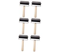 Lurrose 3 Set per La Lavorazione di Pittura di Disegno di Inchiostro per La Stampa Stampaggio di Carte da Parati di Gomma Strumento di Stampaggio bambù Black 2 Pz*3
