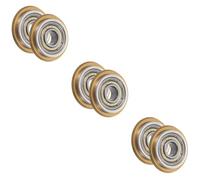 Lurrose 3 Set Ruota Portante Kit Strumento per Sigillare Piastrelle Inseguitore di Tessere Piatto Mini Ruota Girevole Buffing Angolari Mola per Lucidatura Golden Lega 2 Pezzi * 3