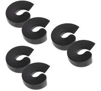 Lurrose 3 Set Superiore della Porta All'aperto Serrature più Vicino Campanello di Casa Bloccante Cuneo Fermaporta Protezione Fermaporta Insonorizzazione Plastica Black 2 Pezzi * 3