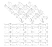 Lurrose 30 Ganci Connettori per Grucce a Cascata Salvaspazio Trasparenti, Clip Appendiabiti in Plastica per Armadio, Organizzazione Verticale per Guardaroba Piccoli e Ufficio, Set