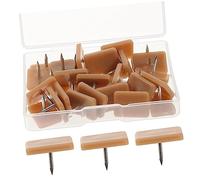 Lurrose 30 Pezzi guide per cassetti in plastica feltrini per mobili gamba della sedia alianti tappeto salvapavimento protezioni per i piedi della sedia il cassetto scivola addominali Brown