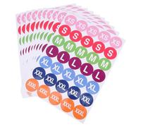 Lurrose 350pezzi Adesivi Etichette Abbigliamento Colorate Autoadesive Rotonde Colori Codificati per Vestiti Magliette Pantaloni Gonne