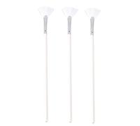 Lurrose 3pcs Mask Brushes Manico Lungo a Forma di ventaglio Maschera Professionale per la Cura della Pelle Pennelli Fai da Te