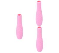 Lurrose 3pezzi Custodia Protettiva Silicone Per Pencil Manico Antiscivolo Leggera e Resistente Agli Urti Colore Rosa Accessorio Pratico Per Tablet e Viaggi