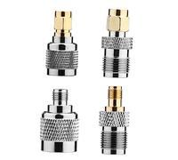 Lurrose 4 Pezzi Adattatore Antenna J Maschio Sma J Maschio Connettore Coassiale Resistente Intemperie Attenuazione Facile Installazione Manuale per Uso Domestico e Professionale