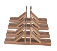 Lurrose 4 pezzi Base per Staccionata da Giardino in Legno Solido Supporto Stabile e Sicuro per Bordure Esterne e Pannelli Recinzione Base per Ringhiera e Supporti Staccionate Resistenti