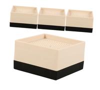 Lurrose 4 Pezzi rialzo piccolo montante ascensori booster estensori alzate Alto protezioni per i piedi della sedia coperture dei piedi della sedia colla morbida in tpu Beige