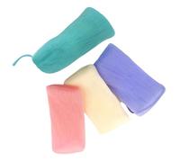 Lurrose 4 Pezzi Sacchetti di Sapone in Rete Pe Coulisse per Schiuma e Appendere, Porta Sapone Pratico per Doccia e Viaggio, Riutilizzabile e Compatto