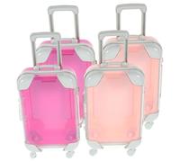 Lurrose 4 Pezzi Scatola Di Simulazione Trolley Custodia Per Ciglia Organizzatore Di Stoccaggio Borsa Per Il Trucco Da Viaggio Organizzatore Per Ciglia Finte Organizzatore Per Strumenti Di