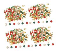 Lurrose 4 Set Bottoni Semicircolari con Rivetti in Perle Accessori Decorativi con Rivetti in Perle di Ricambio Abbellimenti per Scarpe Gioielli con Perle Borchie per 60 Pezzi * 4