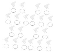 Lurrose 4 Set Chiave del Distributore Vuoto Lavasciuga A Spazzole per Tavole Strofinamento per Asciugamano di Carta Stand up Porta Carta Igienica Bagno Piegato Bianca Metallo 5 Pezzi * 4