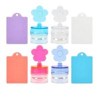 Lurrose 4 Set Stampo per Unghie in Silicone Trasparente, Kit con Raschietto, Strumento per Manicure Art, per Uso Personale e Studi, per Amanti della Manicure
