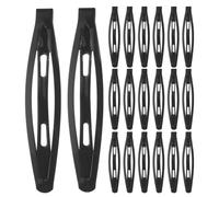 Lurrose 40 fermagli per capelli in metallo con chiusura a scatto - Neri, 7,6 cm, antiscivolo, per capelli sottili - Accessori per acconciature con fermaglio a scatto per donna