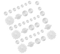 Lurrose 40 Pezzi Palline di Schiuma Bianche, Leggere e Lisce | Genitori e Hobbisti, Superficie Grezza Pronta da Dipingere, Forma Sferica, per Modelli e Ornamenti
