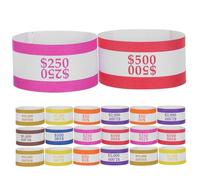 Lurrose 400 fascette per banconote autoadesive, per banconote, per banche, ristoranti e aziende, colori assortiti