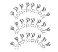 Lurrose 40pezzi Gioielli Per Trecce Di Capelli Ciondolo Stella Cava Fermaglio Per Capelli Aperto Regolabile Accessori Per Dreadlock Polsini Per Per Trecce Perline Per Dreadlock Accessori p