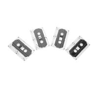 Lurrose 4pezzi Nastri Cassette Vuote Minuti con Custodia Trasparente Rigida Nastro Audio Registrabile per Musica Voce e Messaggi Sorpresa Lettore Cassette Portatile Stile Retrò DIY