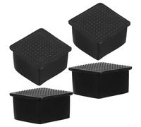 Lurrose 4pezzi Tappi Quadrati in Gomma Per Gambe Di Sedie Protezioni Antiscivolo Per Mobili Copripiedi Per Pavimenti in Pacchetto Da Neri