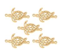 Lurrose 5 ciondoli a forma di marina in acciaio inossidabile per realizzare collane e braccialetti fai da te, accessori per gioielli con animali, per creazioni artigianali e come regalo.