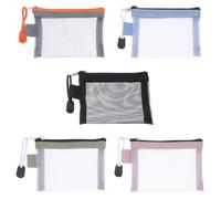 Lurrose 5 Mini Borse per Il Trucco in Rete con Cerniera, Piccole Borse per Il Trucco per Le Donne per Organizzare I Pennelli per La Cura Della Pelle per Viaggi, Casa E Ufficio