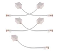 Lurrose 5 Pezzi Adattatore per Cavo Ethernet Rj45 a Rj11, Convertitore Telefonico Analogico in Abs e Rame Bianco, Compatibilità Migliorata e Riduzione Tempi di Configurazione per Casa e
