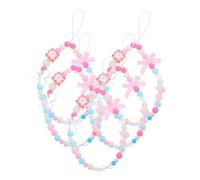 Lurrose 5 Pezzi Ciondolo per Telefono con Perline Cinturini per Telefono Accessori Handmade per Donne e Ragazze Cinghie Decorative per e Foto