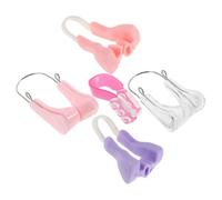 Lurrose 5 Pezzi Clip Nasale Invisibile in Silicone e Plastico per Modellare e Sollevare Ponte Nasale, per Uso Giorno e Notte per Donne che Desiderano un Naso Bello e Definito