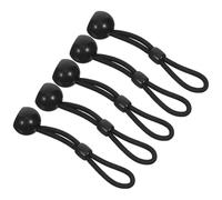 Lurrose 5 Pezzi Corda a Sfera Primavera Corde Elastiche Regolabili Connettore in Rilievo a Rulli in Plastica Accessorio Cieco Elastici Per Teloni Elastici Fissaggio Nylon Nero