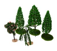 Lurrose 5 Pezzi Miniature Decorativi Plastica per Modellismo e Figurine da Tavolo Resistenti e Realistiche per Decorazioni e Contemporanee