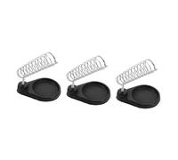 Lurrose 5 Pezzi Rastrelliera di saldatura rotonda In piedi ferri da saldatura piccolo stand magnetico pratico supporto per saldatura supporto per saldatura in ferro base di saldatura Nero