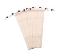 Lurrose 5 pezzi Sacchetti Porta Posate con Coulisse Borse in Cotone per Bacchette Cucchiai e Forchette Sacchetti Portaposate Riutilizzabili e Compatti per Viaggi e Uso Quotidiano