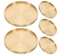 Lurrose 5 pezzi Sottobicchieri in Rame Dorato per Tazze da Tè e Caffè Portatazzine Eleganti e Resistenti Protezione Termica per Ufficio e Casa Facili da Pulire