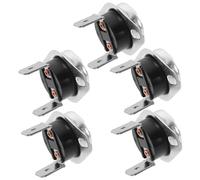 Lurrose 5 Pezzi Termostato e Fusibile Termico per Asciugatrice 250v 16a, Elemento Riscaldante di Ricambio Compatibile, Protezione Sovracorrente e Surriscaldamento per Elettrodomestici