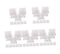 Lurrose 5 Set di Gemme Multiforme per Ragazze Adesivi Autoadesivi per Il Viso Adesivi per Gemme Adesivi per Il Corpo per Decorazioni per Festival 10 Fogli * 5