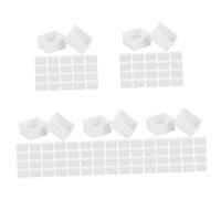 Lurrose 5 Set Griglia Dell'acquerello Paletta Bagnata Vassoio di Vernice Pallet Tavolozza Pittorica Carta da Acquerello Tavolozza Bagnata Tempera Paint Plastica Bianca 75 Pezzi * 5